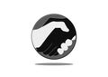 Illustrated hand shake for icon use