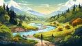 World Hiking Destinations: Illustrated Trekking Routes in Stunning Detail