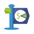 Illustrated icon with instructions concept for taxation information