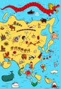 Illustrated Map of Asia