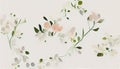 Illustrated minimal floral background design