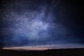 Illustrated night sky at dusk. Astrology and astronomy concept