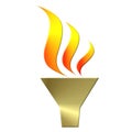 Illustrated Olympic torch Royalty Free Stock Photo