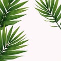 Illustrated palms with empty right half for textgraphics against a clean white backdrop Royalty Free Stock Photo