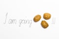 Illustrated phrase I am going nuts Royalty Free Stock Photo