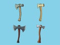 Illustrated Power of an Axe Royalty Free Stock Photo