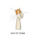 Illustrated rule of thumb idiom