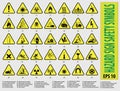 Hazard sign safety symbols Royalty Free Stock Photo