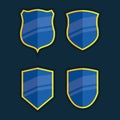 Illustrated shield banners.