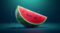 illustrated slice of watermelon