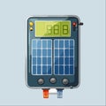 Illustrated Solar Charge Controller Device Royalty Free Stock Photo