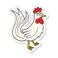 sticker of a cartoon cock