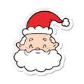 sticker of a cartoon santa claus Royalty Free Stock Photo