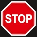 Illustrated stop road signs artistic octagon