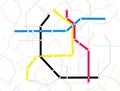 Illustrated subway map Royalty Free Stock Photo