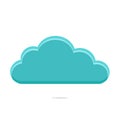 Illustrated Teal Cloud Icon for Weather Forecast and Data Storage Solutions, Perfect for App Design and UI Elements Royalty Free Stock Photo