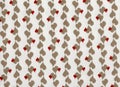 Illustrated wallpaper of small hearts repeated regularly.
