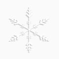Illustrated white snowflake