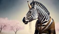 illustrated zebra character