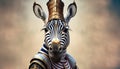 illustrated zebra character