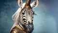 illustrated zebra character