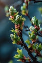 illustrating the unfolding of buds