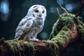 illustratio of a snowy owl in the forest. Generative AI Royalty Free Stock Photo