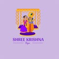 Shree Krishna vector mascot logo