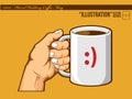 Illustration #0011 - Hand Holding Coffee Mug