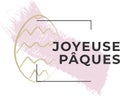 Joyeuses Paques - Happy Easter text french vector - banner Royalty Free Stock Photo