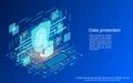 Data protection, information security vector concept Royalty Free Stock Photo
