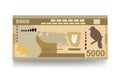 Sri Lanka money set bundle banknotes. Money bag 100, 500, 1000, 5000 Rs.