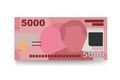 Chile money set bundle banknotes. Paper money 5000 CLP. Royalty Free Stock Photo