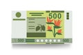 French overseas collectivities money set bundle banknotes. Paper money 500 XPF. Royalty Free Stock Photo