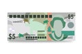 Cayman Islands (UK) money set bundle banknotes. Royalty Free Stock Photo