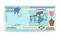 Burundian money set bundle banknotes. Royalty Free Stock Photo