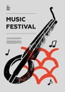 khomus, jaw harp, folk. Music festival poster.