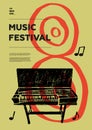 Clavichord, folk. Music festival poster.