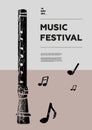Duduk, tsiranapogh. Music festival poster. Wind musical instruments. Royalty Free Stock Photo