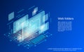 Web folders 3d isometric vector concept Royalty Free Stock Photo