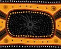 an illustration of an aboriginal design on a black background