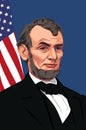 Illustration of Abraham Lincoln, President America