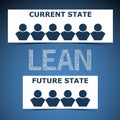 Illustration of abstract background with heading Lean