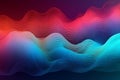 Abstract background with a waves effect in vibrant purple and blue colors, creating a dynamic and energetic visual. Ai generated