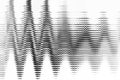 Illustration of abstract black and white halftone pattern with wavy lines isolated on white background Royalty Free Stock Photo