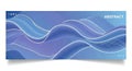 Illustration Abstract Blue Waveform Background with White Lines and Gradient Royalty Free Stock Photo
