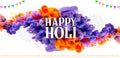 Abstract colorful Happy Holi background card design for color festival of India celebration greetings Royalty Free Stock Photo