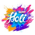 Happy Holi background for color festival of India celebration greetings