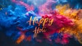 illustration of abstract colorful Happy Holi background for color festival of India celebration greetings Royalty Free Stock Photo