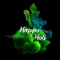 Abstract colorful Happy Holi background card design for color festival of India celebration greetings Royalty Free Stock Photo